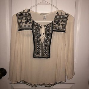 Forever 21 Black and White Blouse
